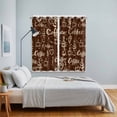 thumbnail image 5 of Curtains 63 Inch Length 2 Panels, Brown Coffee Vintage Grommets Window Treatment Curtain, Coffee Cup Love Hearts Farmhouse Thermal Curtains Drapes for Living Room/Bathroom, 5 of 9