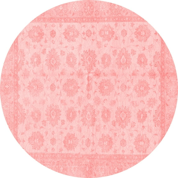 Ahgly Company Indoor Round Oriental Red Traditional Area Rugs, 5' Round