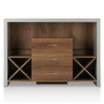 thumbnail image 2 of Pedesaan Wood Multi-Storage Buffet, Distressed Walnut, 2 of 5