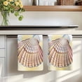 thumbnail image 7 of Coastal Seashells Kitchen Towels Set of 3, Ocean Beach Nautical Marine Life Absorbent Dish Towels for Kitchen, Microfiber Hand Towel, Quick Drying Tea Towel for Cleaning Decorative Dishcloths, 7 of 7