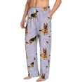 Xecao German Shepherd Dog Men's Straight Lounge Pajama Pants The