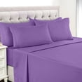 thumbnail image 3 of Lux Decor Collection Queen Sheets Set - 6 Piece Microfiber 16 Inch Deep Pocket Bed Sheets Set - Purple, 3 of 11