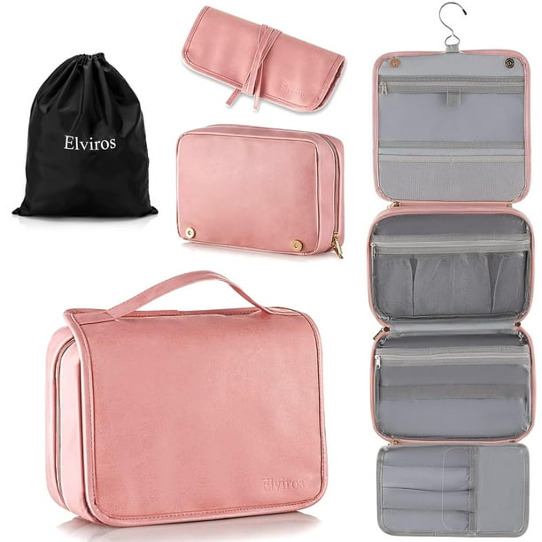 Neceser de viaje Elviros, organizador de maquillaje grande 3 en 1