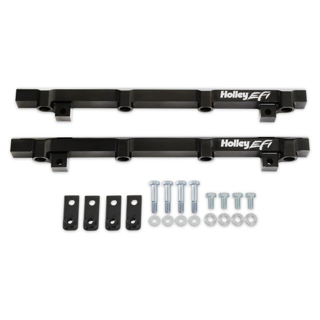 Holley Performance Fuel Injector Rail 534-269 EFI; For Use With GM LS1/LS2/LS6 Engines; Anodized; Black; Aluminum