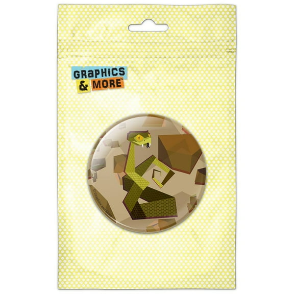 Geometric Snake Dusty Pinback Button Pin Badge