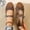 Brown, variant on Women Suede Mary Jane Shoes 2026 Novel Solid Color Rivet Buckle Round Toe Versatile Shallow Comfort Slip-On Casual Flats Brown 7