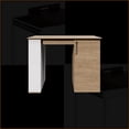 thumbnail image 4 of Kitchen Island 47.4” Wide with 1 Cabinet & 5 Shelves, White-Natural Oak | Modern | Medium (40-55in), 4 of 7