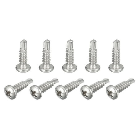 

#8 x 5/8 Self Drilling Screws 100 Pack Phillips Pan Head Self Tapping Screws