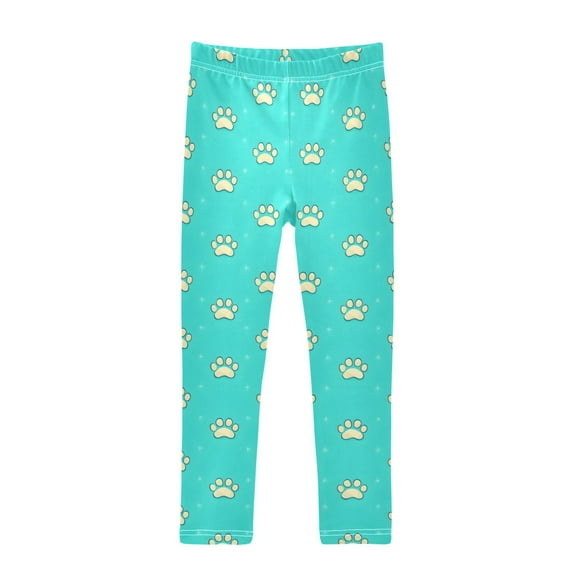 joogoo Girls' Leggings Cute Paw Prints Yoga Pants 6T