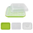 thumbnail image 3 of SUNPRO 2-Pack Seed Sprouter Tray BPA Free PP Soil-Free Big Capacity Healthy Wheatgrass Grower Sprouting Container Kit with Lid (2, Green), 3 of 7