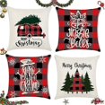 thumbnail image 1 of 4 Pieces Christmas Pillowcase, Christmas Pillowcase, Merry Christmas Pillowcase, Home Decor Linen Throw Pillow, Christmas Pillowcases, Christmas Decor, 1 of 5