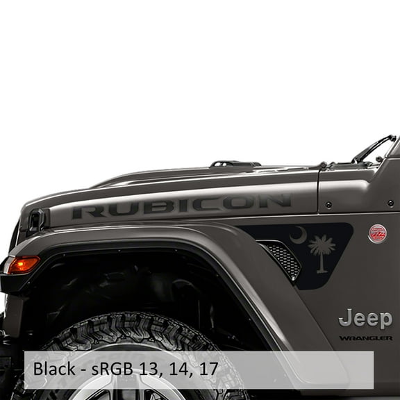 Collectible Decals South Carolina State Logo Fender Vent Vinyl Decal - Fits Jeep Wrangler JL/Jeep Gladiator JT 2018 