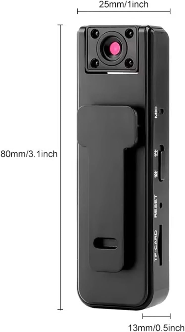 Ultra HD 2-in-1 Sports Video & Audio Recorder, 2026 Upgrade 1080p Wearable Body Camera, Clip-On Sports Recorder, Motion Stabilization, 180° Freely Rotating Lens, 360° All-Around Recording