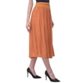 thumbnail image 4 of Rayon Womens Skirts Gauze High Waist Skirt for Women Solid Midi Skirt for Ladies Long Knee Length Girls Fashion Online By Oussum, 4 of 6