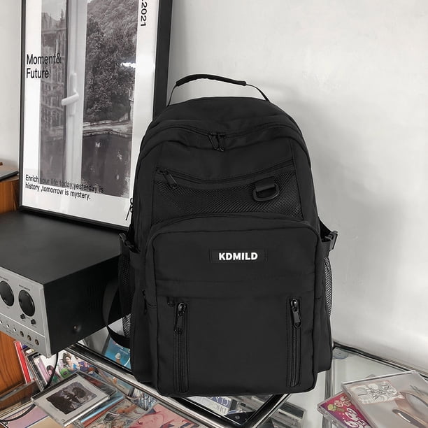 Mochila De Estudiante Mochila de nailon para mujer, mochila para ordenador portátil, mochila universitaria de varios bolsillos a la moda Sywqhk Para Estrenar
