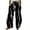 Black, variant on Womens Zebra Print High Waist Loose Wide Leg Pants Bold Stylish Casual Dating Outfit Black M
