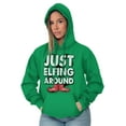 thumbnail image 3 of Funny Christmas Just Elfing Around Hoodie Sweatshirt Women Men Brisco Brands S, 3 of 6