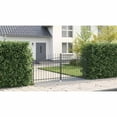 thumbnail image 3 of vidaXL Garden Gate with Lock Gray 59 x 118 in Steel, 3 of 5