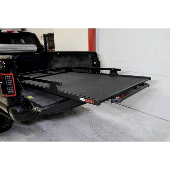 Bedslide Bed Slide 10-6548-CLB 1000 Series; 1000 Pound Capacity; 65 Inch Length x 48 Inch Width; Black Powder Coated Steel Frame; Black Side Rail; Urethane Coated Black Composite Honeycomb Platform