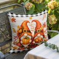 thumbnail image 3 of Throw Pillow Covers, Thanksgiving 16x16 Pillow Covers for Couch/Sofa/Bed, Fall Orange Gnomes Pumpkin Turkey Wooden Grid Decorative Square Linen Cushion Pillowcase for Home Decor, 3 of 9