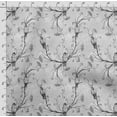 thumbnail image 4 of Soimoi Bird & Flowers Print,Cotton Cambric Quilting Fabric Sold by The Yard- 42 Inch Wide Medium Weight Cotton Fabric SewingSupplies - Gray, 4 of 5