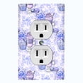 thumbnail image 1 of Metal Light Switch Wall Plate Outlet Cover (Coffee Mocha Espresso Chocolate Shake Cupcake Macaron Flower Bouquet Blue Bow - Single Duplex), 1 of 2