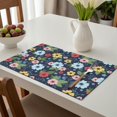 thumbnail image 6 of Placemat, Pioneer Flower Floral Print Pattern Place Mats Table Mat Set Of 2, PVC Washable Placemats for Party Kitchen Dining Decoration, 18x12 Inch, Fade Resistant, 6 of 6