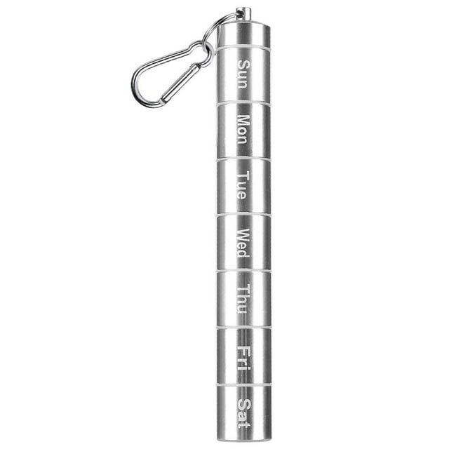 Diconna Metal Pill Box, Split within 7 Days, Keychain Strong Tightness