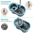 thumbnail image 3 of JOYMOOP Spin Mop and Bucket, 360° Mop Head & Telescopic Handle, Wet and Dry Use, 4 Reusable Microfiber Refills, Hands-Free Cleaning for Hardwood, Tile, Laminate Floors & Walls, 3 of 9