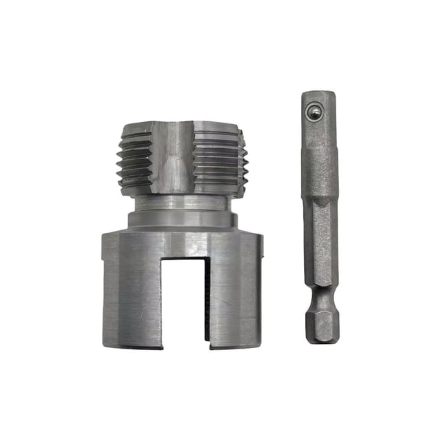 PVC Pipe Threader Set with Dual Dies for Internal & External Threading, 1/2 to 1 3/4 Pipe Sizes, Iron Construction, Home Improvement Plumbing Tool