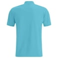 thumbnail image 4 of HOWPAY Men's Polo Shirts Short Sleeve Classic Button Collared T-Shirt Solid Color Breathablet Casual Loose Fit Workout Polo T-Shirts Sky Blue XXXXL, 4 of 4