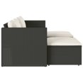 thumbnail image 6 of vidaXL Patio Sofa Set with Cushions Balcony Garden 5 Piece Poly Rattan Acacia, 6 of 10