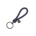 thumbnail image 1 of Moyic LLavero de cuerda tejida trenzada de cuero, bolso de mujer resistente al desgaste, colgante impermeable, llavero duradero, joyería de Metal Artesanía Púrpura 3.3*9 cm Moyic HA074021-03, 1 of 1