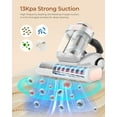 thumbnail image 3 of Bed Vacuum Cleaner with Dust Sensor, Mattress Vacuum Cleaner with UV & Ultrasonic and High Heating, 13Kpa Suction 500W Powerful Double-Cup Handheld Vacuums (J300, Corded), 3 of 6