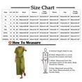 thumbnail image 4 of 2 Piece Outfits for Women Summer Cotton Linen Sets Lounge Solid 3/4 Sleeve Embroidered Top Matching Causal Wide Leg Pants, M, 4 of 7