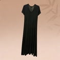 thumbnail image 5 of RQYYD Womens Long Maxi Nightgown Short Sleeve Soft Loose Fit Sleep Dress Lightweight Flowy Loungewear Casual Sleepwear for Women, 5 of 6