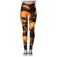 thumbnail image 4 of Halloween Leggings For Women Colorful Skull Print Squat Proof Active Soft Leggings for Workout Gym Casual, 4 of 5