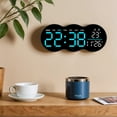 thumbnail image 2 of REGALWOVEN 2 Pcs LED Digital Wall Clock with Large Display and Remote Control Blue 11 Inch, 2 of 6