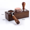 thumbnail image 3 of 58mm Café Tamper Holder Espresso Portafilter Station Tamper Stand Base de madera, 3 of 11