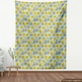thumbnail image 3 of Ambesonne Floral Fabric by the Yard Upholstery, Yellow Dahlias Print, 3 Yards, Pale Blue Yellow, 3 of 4