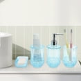 thumbnail image 4 of Unique Bargains 1 Set Durable Bathroom Accessories Set for Bathroom Vanities Transparent Blue PS, 4 of 4