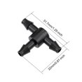 thumbnail image 3 of Conector de tubo de tubería de goteo 4/7 mm, Manguera de conexión 3 vías, plástico,25 unidades Unique Bargains Camiseta de tubo, 3 of 4