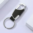 thumbnail image 4 of Key Chain Multipurpose Smooth Texture Ergonomic Reusable Electroplating Decor Faux Leather Men Metal Car Hanging Key Ring Best Gift, 4 of 8