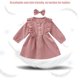 thumbnail image 5 of Vestido de manga larga plisado de pana para niña pequeña Vestido de fiesta de princesa Vestido de otoño/invierno, 5 of 5