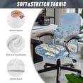 thumbnail image 6 of POLERO Brushed Elastic Fabric One Piece High Back Computer Chair Cover for Home Workspace, Stretch Washable Office Chair Cover, Daisy Floral Print, 6 of 7