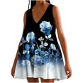 thumbnail image 2 of Qiopertar Nouvelle Robe Courte Décontractée Sans Manches à Col en V Imprimée pour Femmes en Solde Livraison Gratuite à Moins de 5$ jusqu'à 90 % de Réduction, 2 of 6