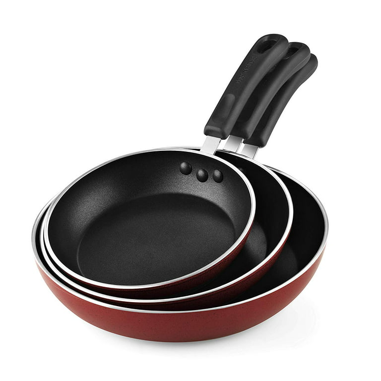 3-Piece Nonstick Skillets Pans Set, Contains 8 Inch Frying Pan and 10 Inch  Saute