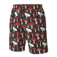 thumbnail image 5 of Kdxio Red Mushrooms Pattern Mens Casual Shorts - Drawstring Summer Beach Sports Shorts for Men, 5 of 9