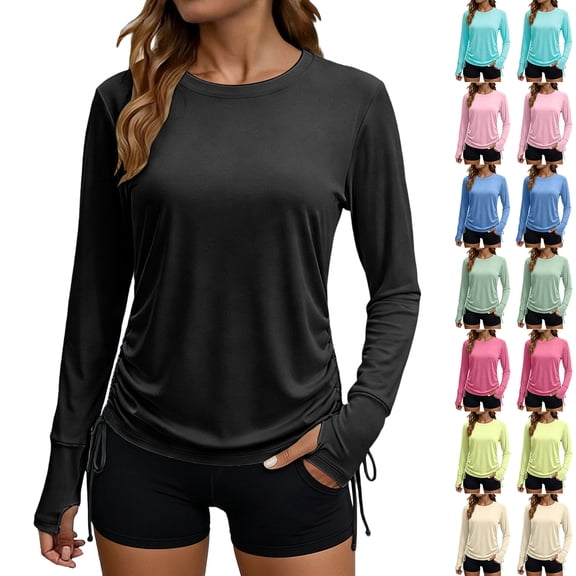 Purcolt Rash Guard for Women UPF 50 Long Sleeve Sun Shirts Swim Shirts for Women Lightweight UV Protection Shirts Hiking Tops