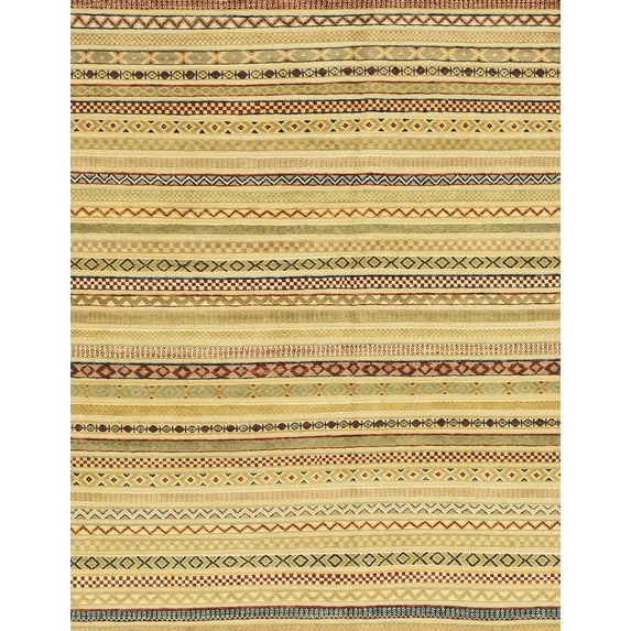 Ahgly Company Machine Washable Indoor Rectangle Abstract Cinnamon Brown Area Rugs, 4' x 6'